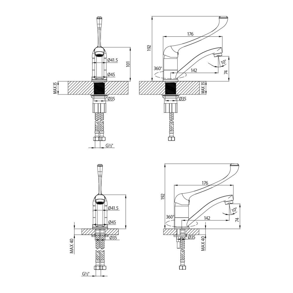 Смеситель Lemark Project LM4637C для раковины, артикул LM4637C