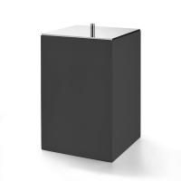 Урна, 3SC, BeMood Black, с крышкой, ширина, мм-200, глубина, мм-200, высота, мм-320, тип установки-напольный, цвет-хром/черный