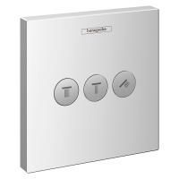 Вентиль, Hansgrohe, ShowerSelect, тип вентиля-переключающий, тип установки-настенный встраиваемый, внутренняя часть-необходимо заказать, цвет-хром, на 3 потребителя Вентиль, Hansgrohe, ShowerSelect, тип вентиля-переключающий, тип установки-настенный встраиваемый, внутренняя часть-необходимо заказать, цвет-хром, на 3 потребителя