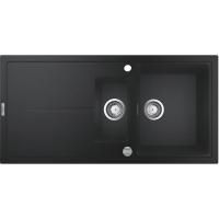 Мойка GROHE K400 с 1,5 чашей, 1000 x 500 мм, черный гранит (31642AP0) Мойка GROHE K400 с 1,5 чашей, 1000 x 500 мм, черный гранит (31642AP0)