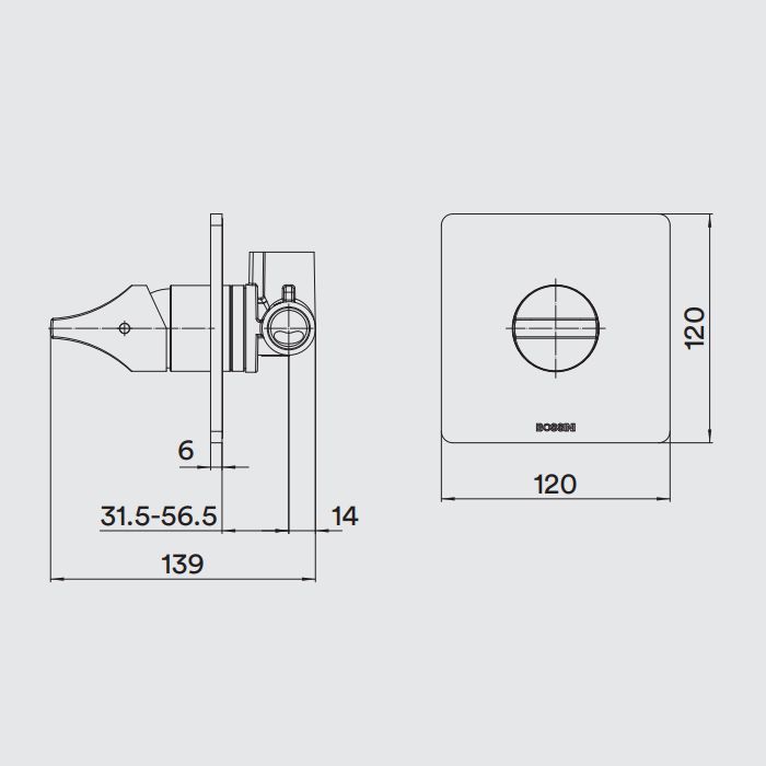 BOSSINI APICE Смеситель для душа встраиваемый, на 1 выход (внешняя часть), цвет белый матовый BOSSINI APICE Смеситель для душа встраиваемый, на 1 выход (внешняя часть), цвет белый матовый