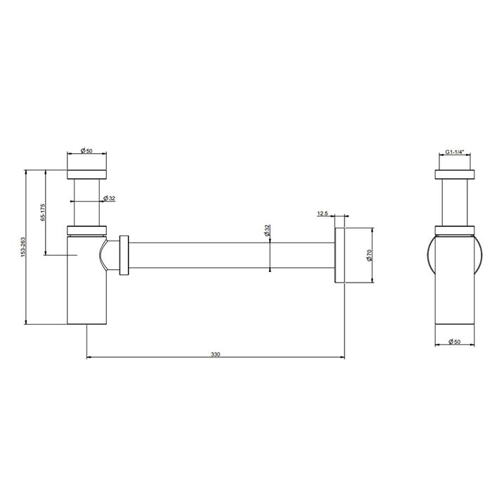 GESSI Сифон для раковины, круглый, цвет Gold CCP