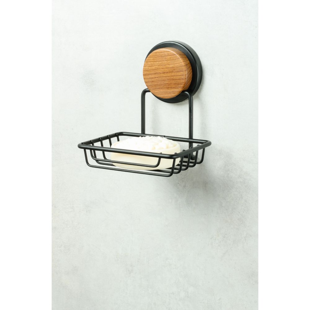 Мыльница FIXSEN MAGIC WOOD FX-46009, черный/коричневый, артикул FX-46009