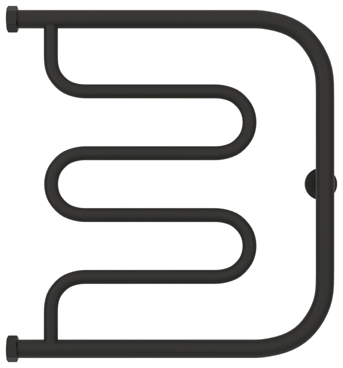 Полотенцесушитель водяной "Лира+" 500х500 Н. Г. 1" (МУАР Темный Титан)