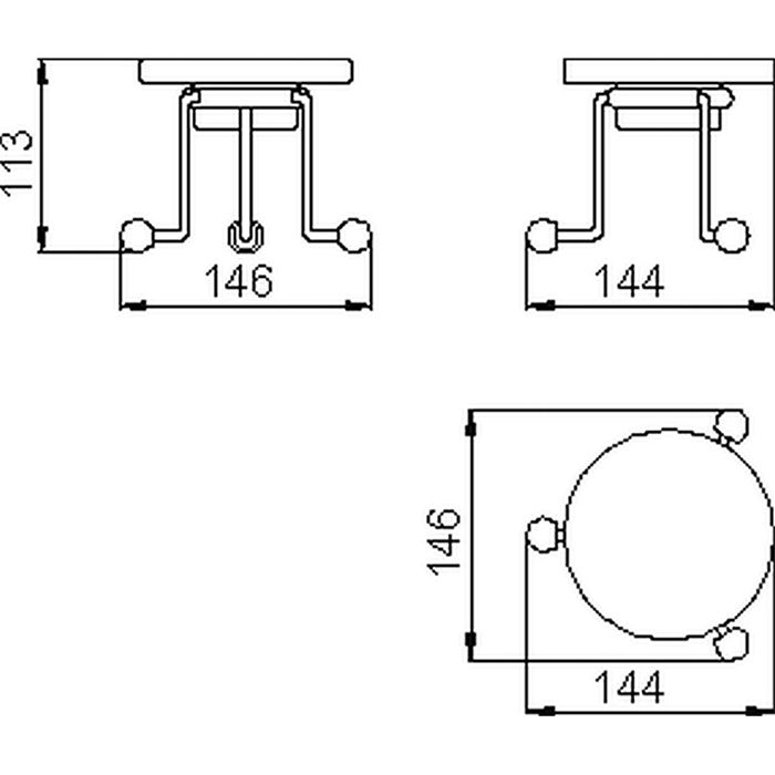 CISAL Arcana Мыльница настольная керамическая, цвет белый/хром