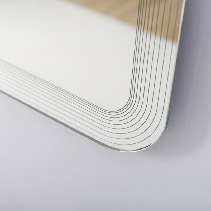 Зеркало DUET CEZARES с лазерной гравировкой, контурной подсветкой и сенсорным выключателем