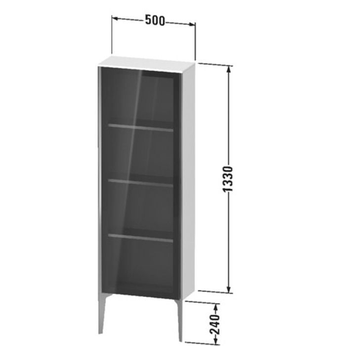 Duravit XViu запчасть - Ножки 240x25x10мм, алюминивые, в комплекте : 2шт., цвет: champagne matt, артикул XV9714B1