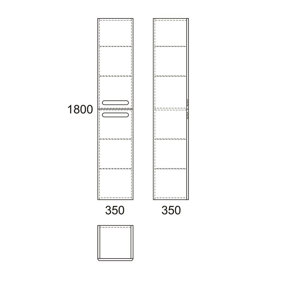 Пенал ALS 180*35, белый