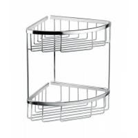 Bongio Полочка двойная угловая, 260х210x281 мм, цвет хром