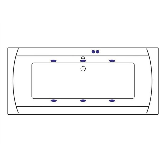 Ванна EXCELLENT Aquaria Lux 180x80 "SOFT" (золото)