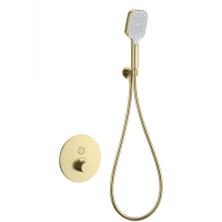 Смеситель для душа с термостатом встраиваемый WONZON & WOGHAND, Брашированное золото (WW-D1017-A-BG)