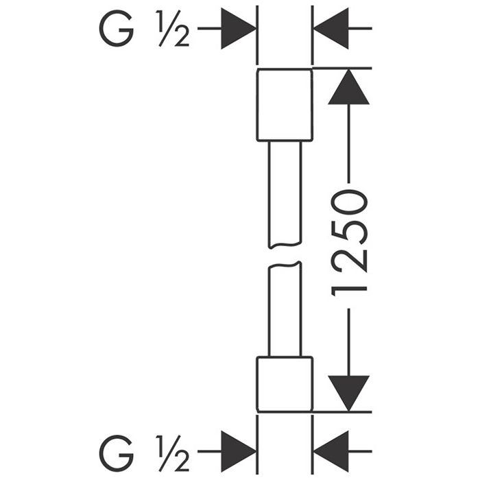 AX Starck Шланг для ручного душа, 1,25 м, ½’, цвет: хром