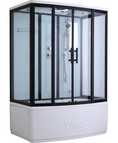 Душевая кабина Timo Standart T-6650 B 150x88 профиль Черный стекло прозрачное