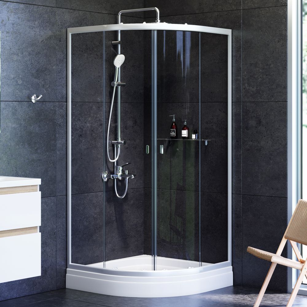 W88G-205-090MT64 X-Joy Twin Slide, Душевое ограждение без поддона, 90x90, профиль мат хром W88G-205-090MT64 X-Joy Twin Slide, Душевое ограждение без поддона, 90x90, профиль мат хром