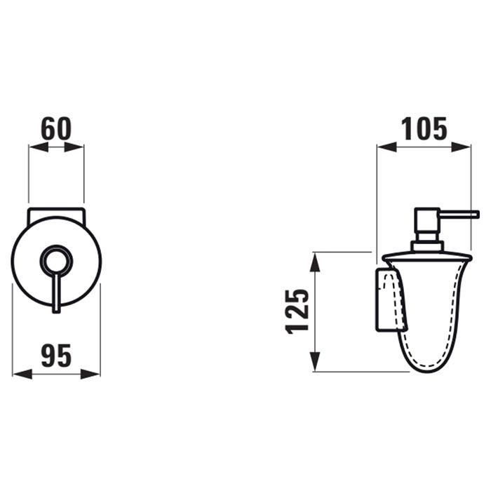 Laufen New Classic Диспенсер керамический для жидкого мыла настенный, белый глянец