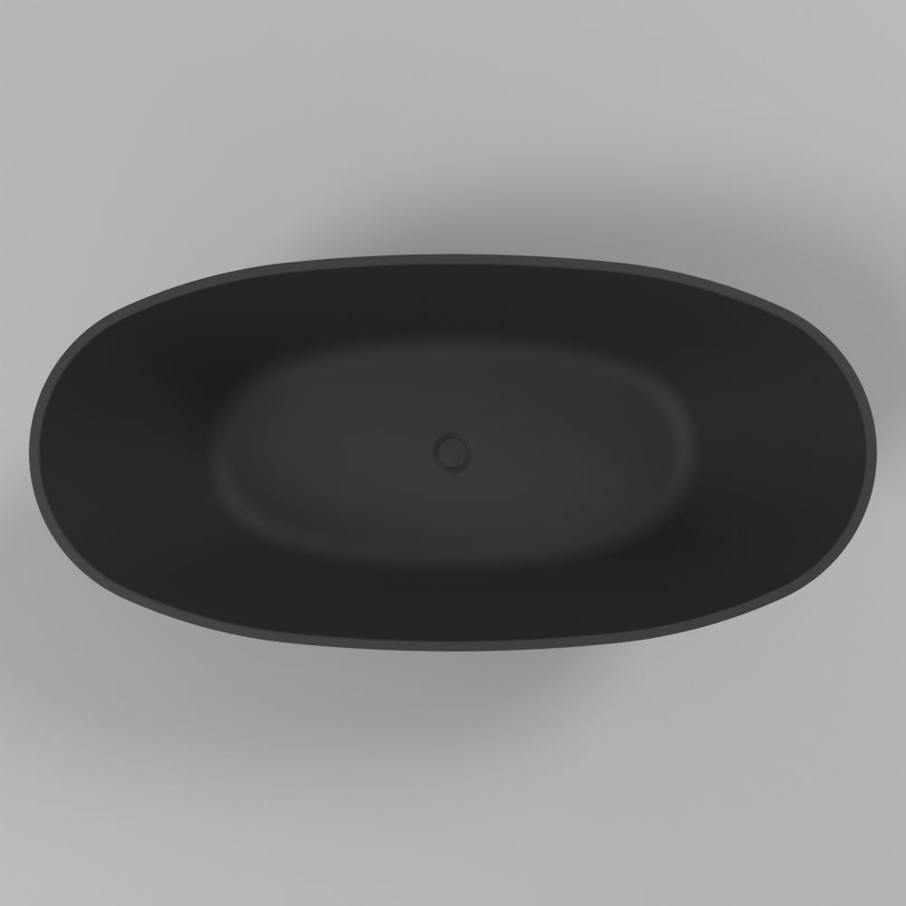 Ванна WHITECROSS Onyx B 160x75 (черный мат) иск. камень