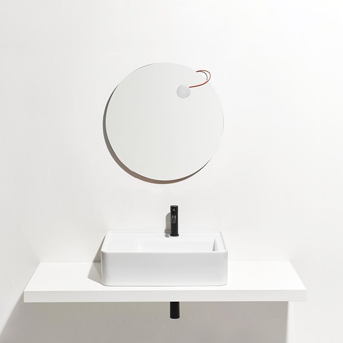 SIMAS RATIO  Раковина чаша подвесная 55x46xh18 см, с 1 отв. для смесителя, без перелива, цвет белый