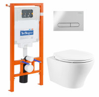Комплект инсталляции BELBAGNO BB002-80 с унитазом ACQUA и клавишей смыва