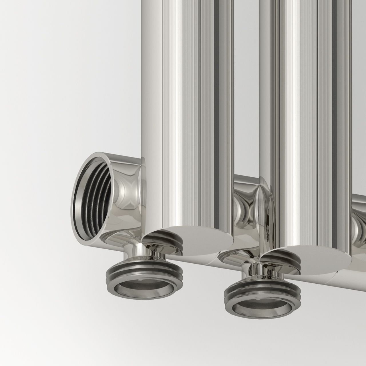 Отопительный радиатор ЭСТЕТ-1 н/ж EU50 левый 1200х180 / 4 сек (Матовый ЧЁРНЫЙ)