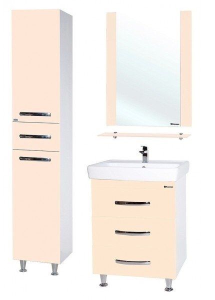 Зеркало Bellezza Рокко 80 4613713030071 с полкой Бежевое