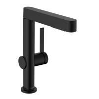 Смеситель для раковины, Hansgrohe, Finoris, тип открывания воды-однорычажный, тип регулирования воды-керамический картридж, отверстия для монтажа-1, высота, мм-248, вынос излива, мм-178, вытяжной душ, донный клапан-есть, цвет-чёрный матовый Смеситель для раковины, Hansgrohe, Finoris, тип открывания воды-однорычажный, тип регулирования воды-керамический картридж, отверстия для монтажа-1, высота, мм-248, вынос излива, мм-178, вытяжной душ, донный клапан-есть, цвет-чёрный матовый