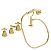 Stella Eccelsa Смеситель на борт ванны на 4 отверстия 3256TR2TC/307, без излива, цвет: золото 24К