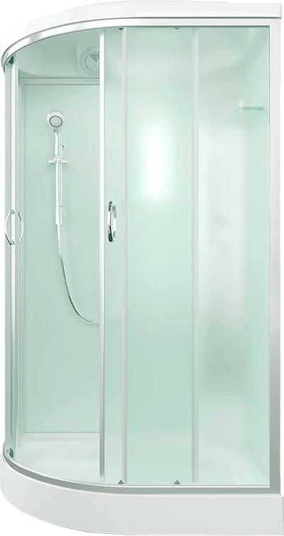 Душевая кабина Erlit Comfort ER3512PR 120x80 задняя стенка Белая стекло матовое Душевая кабина Erlit Comfort ER3512PR 120x80 задняя стенка Белая стекло матовое