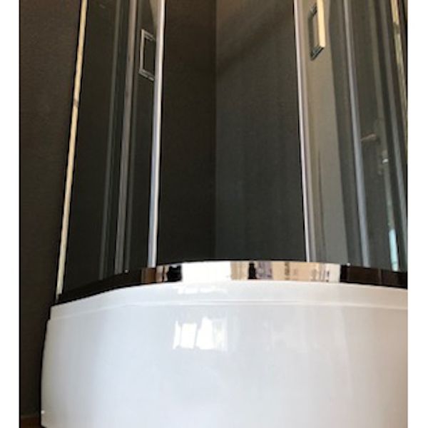 Душевой уголок Royal Bath RB-L-3001-3 120х80 без поддона профиль Хром стекло прозрачное