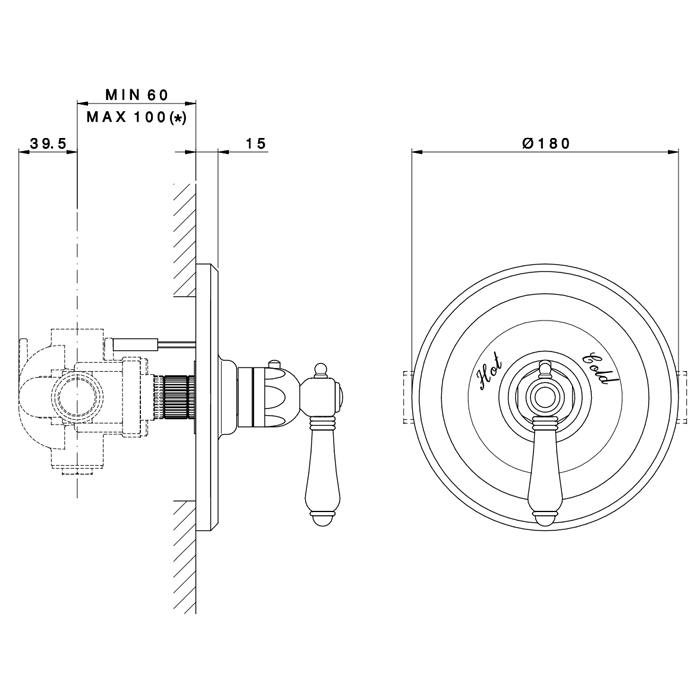 Nicolazzi Внутреняя часть для термостатического смесителя 3/4", без запорного вентиля