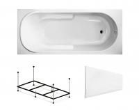 Комплект 3 в 1 Lavinia Boho Bristol S2-35020060, акриловая ванна 160x75 см, металлический каркас с монтажным набором, лицевой экран