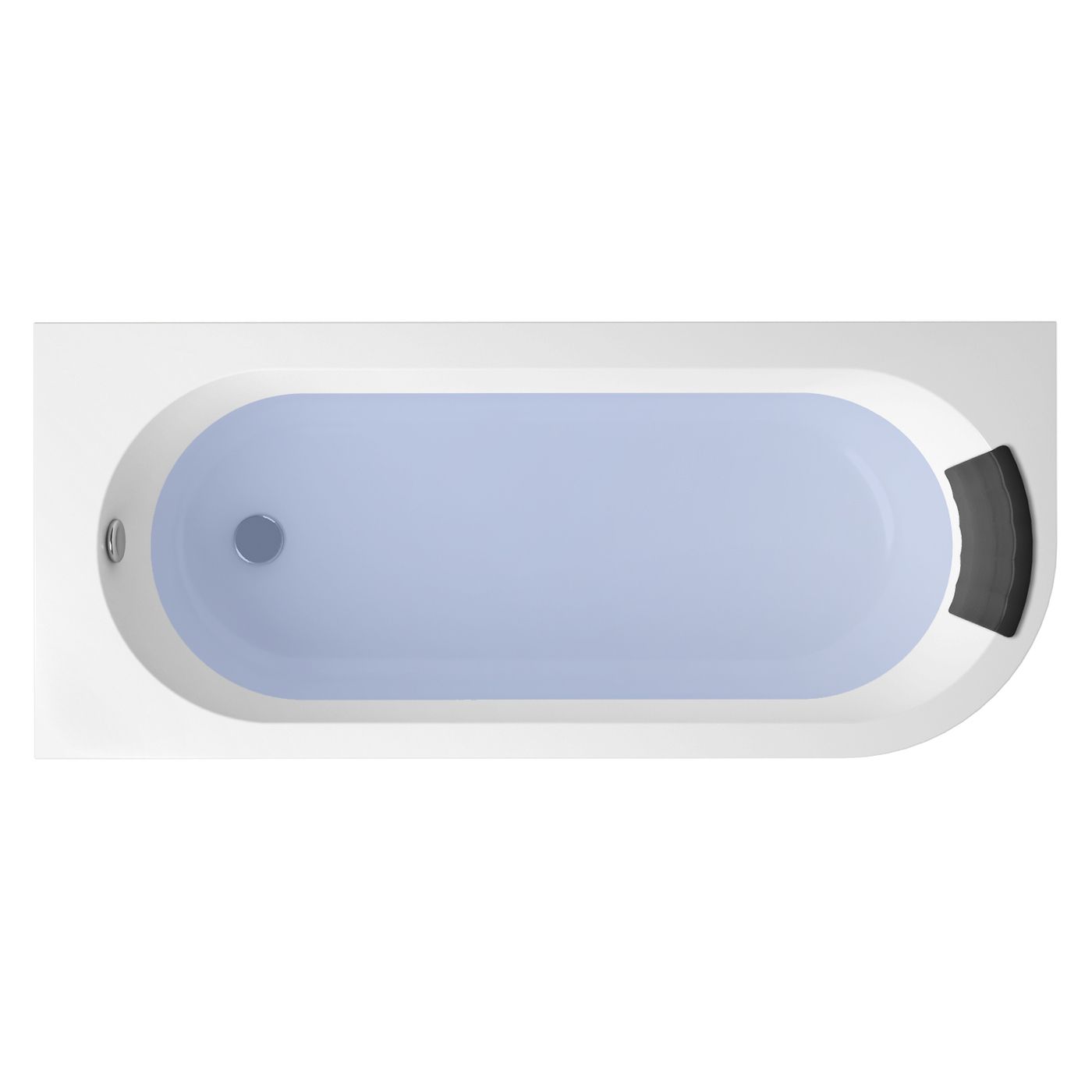 Комплект 3 в 1 Lavinia Boho Art II S1-371317PL, акриловая ванна 170x72,5 см (левый разворот), усиленные металлические ножки с монтажным набором, мягкий силиконовый подголовник