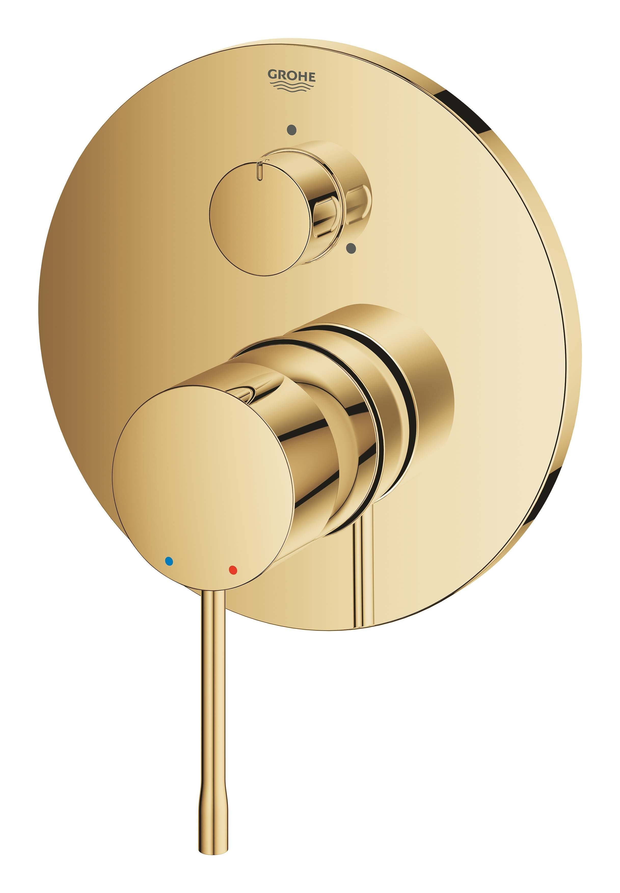 Внешняя часть смесителя для ванны GROHE Essence с переключателем на 3 положения, холодный рассвет, глянец (24092GL1) Внешняя часть смесителя для ванны GROHE Essence с переключателем на 3 положения, холодный рассвет, глянец (24092GL1)