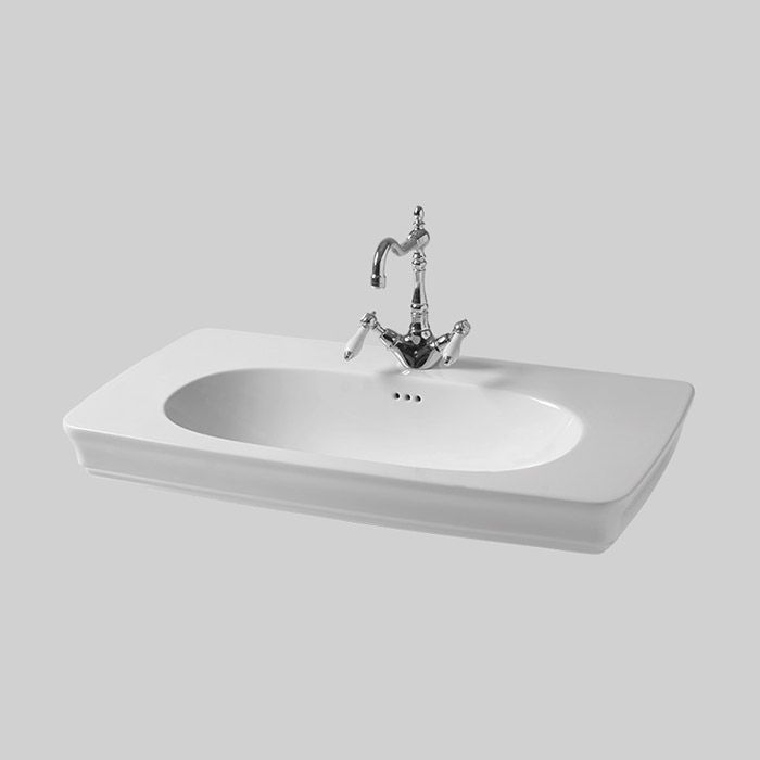 Artceram CIVITAS Раковина-консоль подвесная 90х50 см, са 1 отв под смес. с крепл, цвет белый