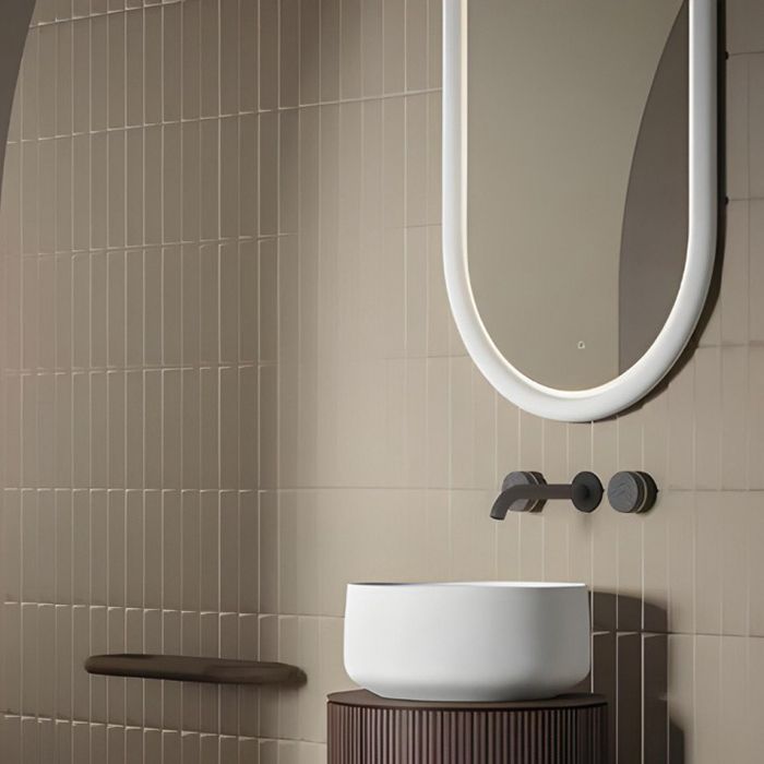 Artceram  Зеркало MILANO керамическая рама с подсветкой 55х100 см, цвет белый