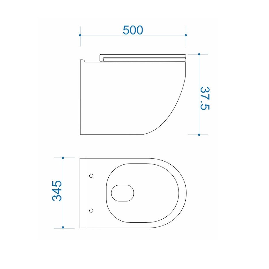 Унитаз подвесной Maretti Calabria безободковый с микролифтом, CA10PBM29-844, белый, артикул CA10PBM29-844