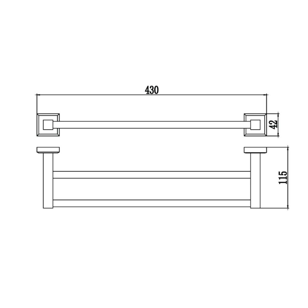 Полотенцедержатель Savol S-409548, хром