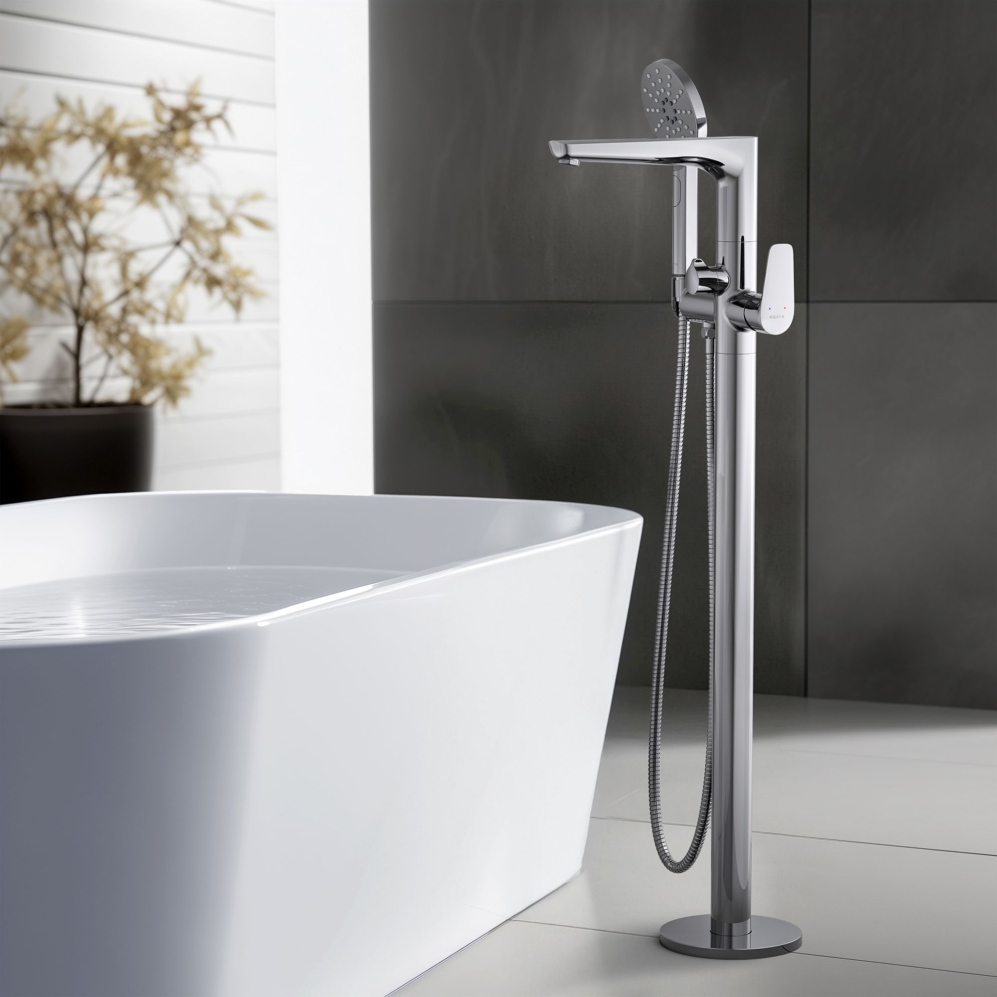 Смеситель для ванны напольный (внешняя и скрытая часть) AQUATEK AQ1145CR БЕТТА Смеситель для ванны напольный (внешняя и скрытая часть) AQUATEK AQ1145CR БЕТТА