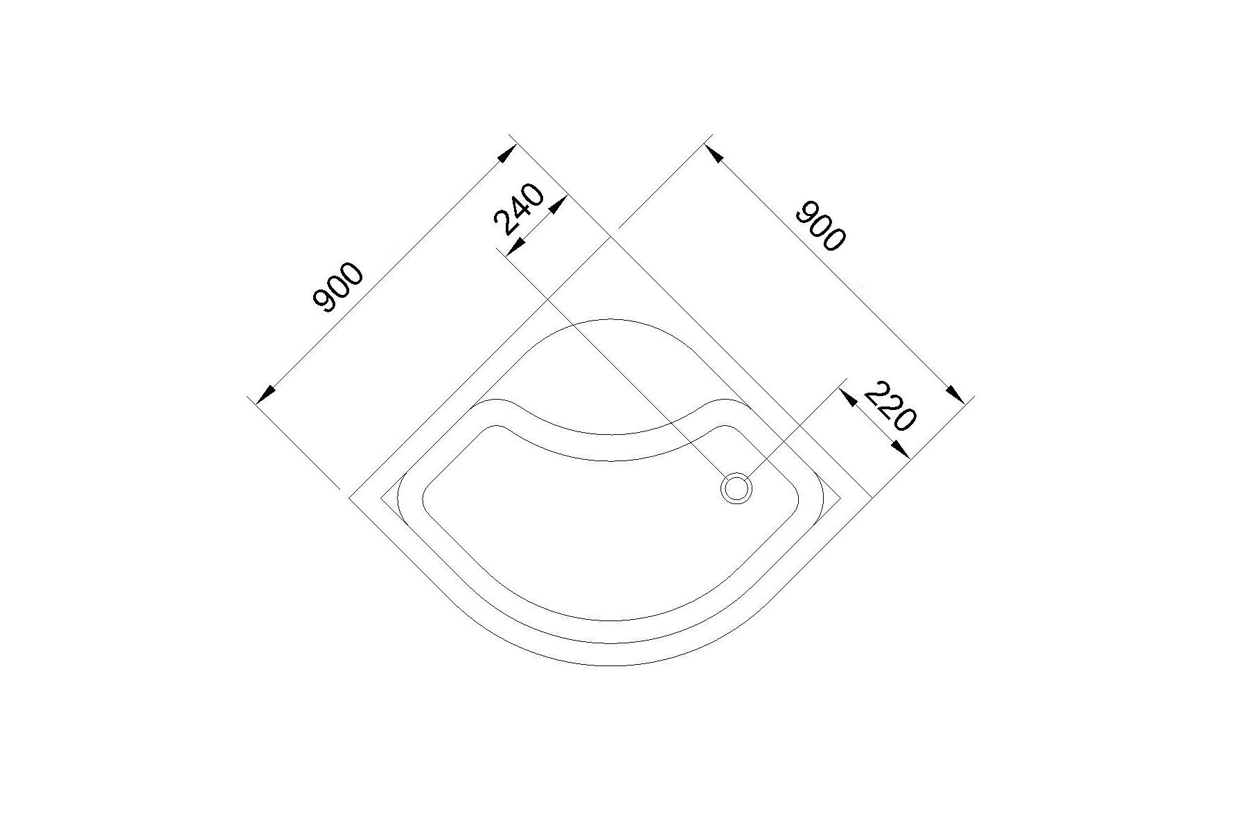 Душевой поддон Royal Bath RB 90CK 900*900*350