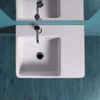 SIMAS Top e lavabi d'arredo раковина накладная/подвесная 60х45 с 1  отв. под смеситель левая ,цвет белый