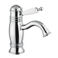 OXFORD Смеситель для раковины моноком. термостат., ручка (сверху) белая, хром