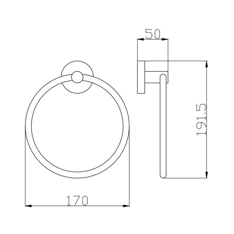 Кольцо для полотенец Rav Slezak COLORADO COA0104SM, бронза