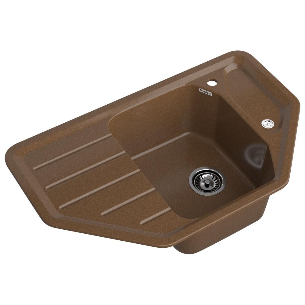 Кухонная мойка GranFest CORNER 800E, терракот, артикул C-800E терракот