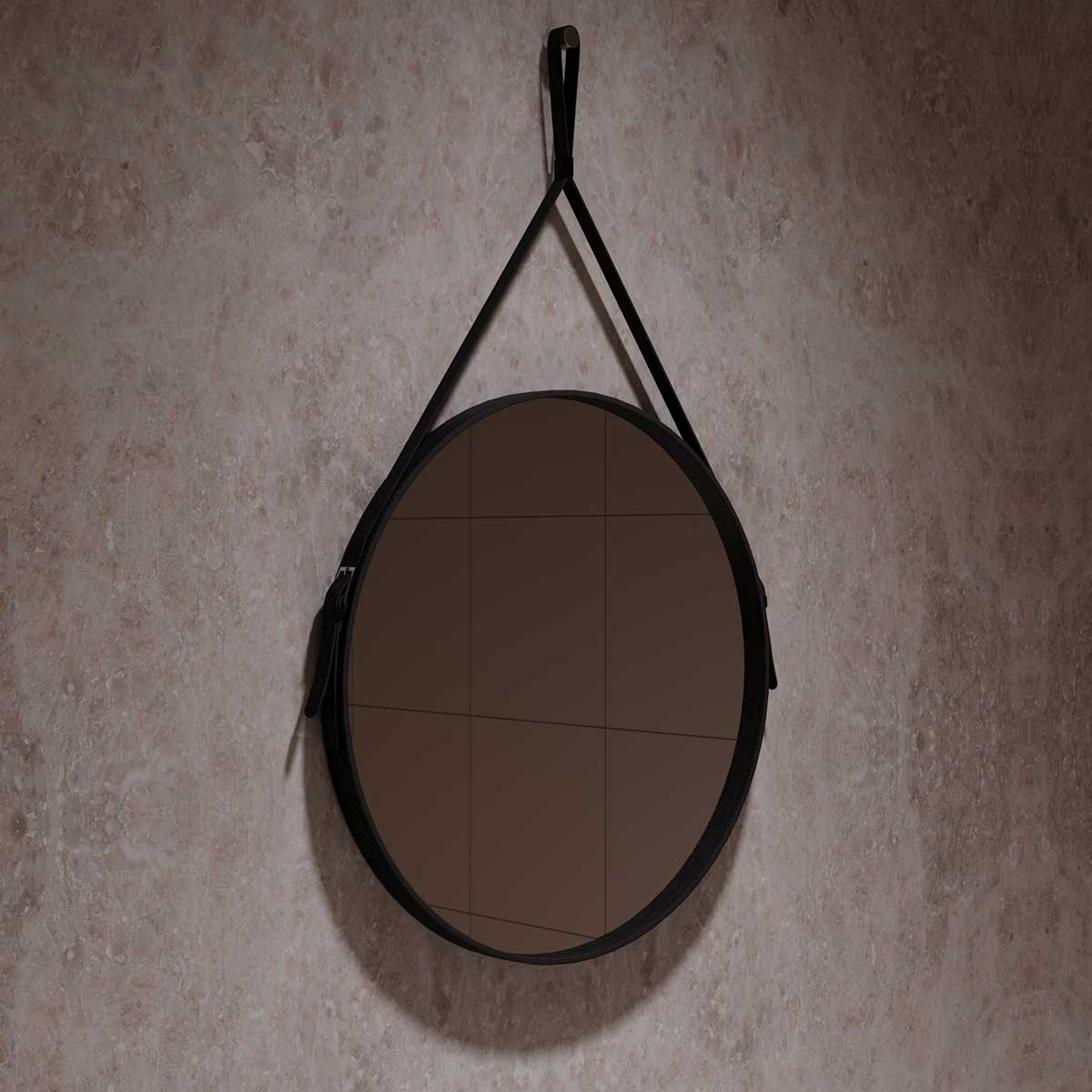 Зеркало VLM-2N700 D700 на кожаном ремне, цвет черный