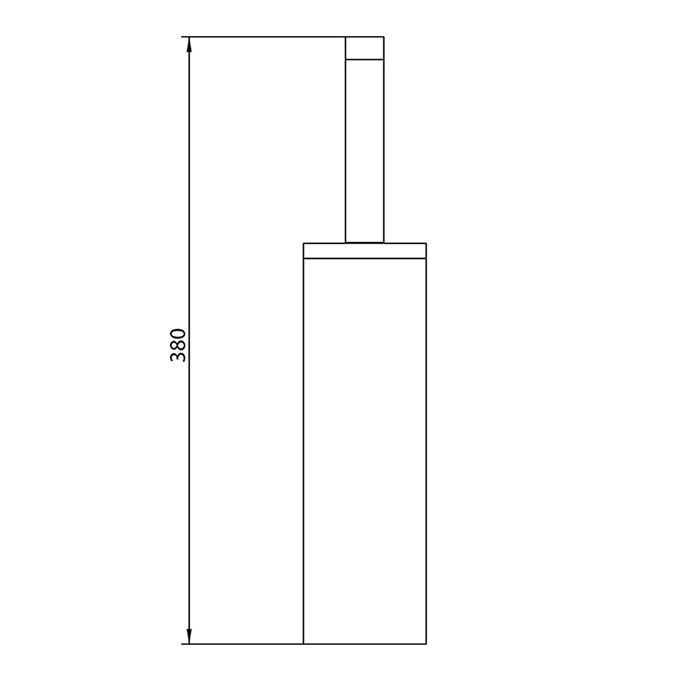 Bongio Stelth Ершик напольный, 380 мм, цвет золото 24к.