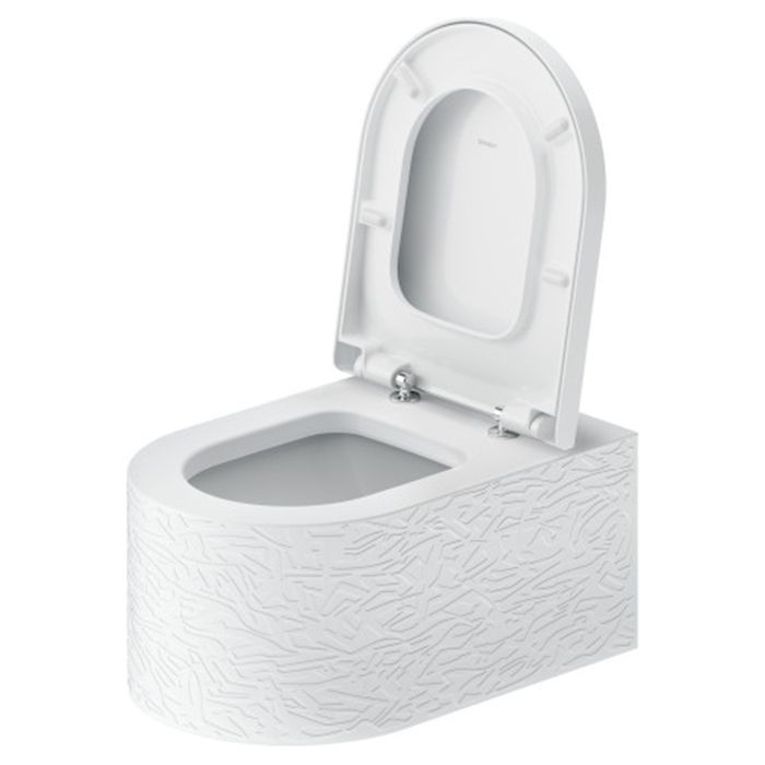Duravit  Millio Унитаз подвесной  декор &quot;Pattern&quot;  370х570 мм, крепление в компл.,цвет белый шелковисто-матовый