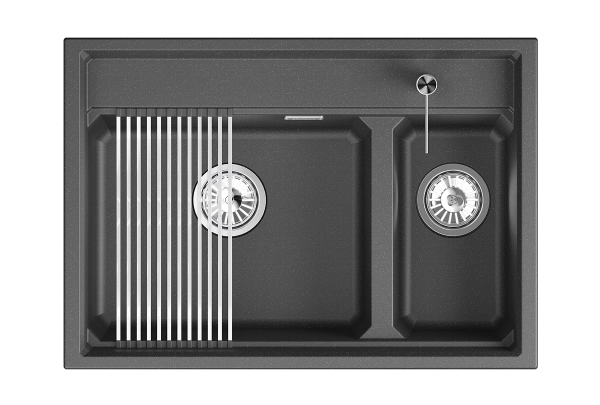 Кухонная мойка GRANULA кварц (7302i, ШВАРЦ)