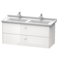 Duravit Starck 3 Раковина двойная 1300х485 мм с 2мя отверстиями под смеситель , с переливом, цвет белый