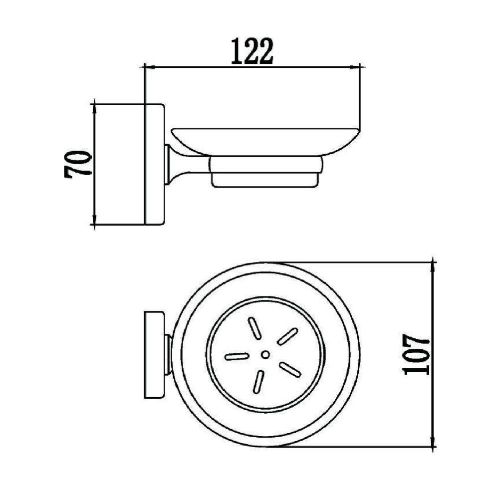 Мыльница Savol S-007059, хром, артикул S-007059