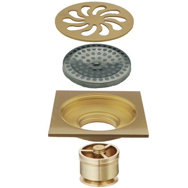 Трап для душа Veragio Canyon VR.CAN-2006.BR с решеткой Бронза