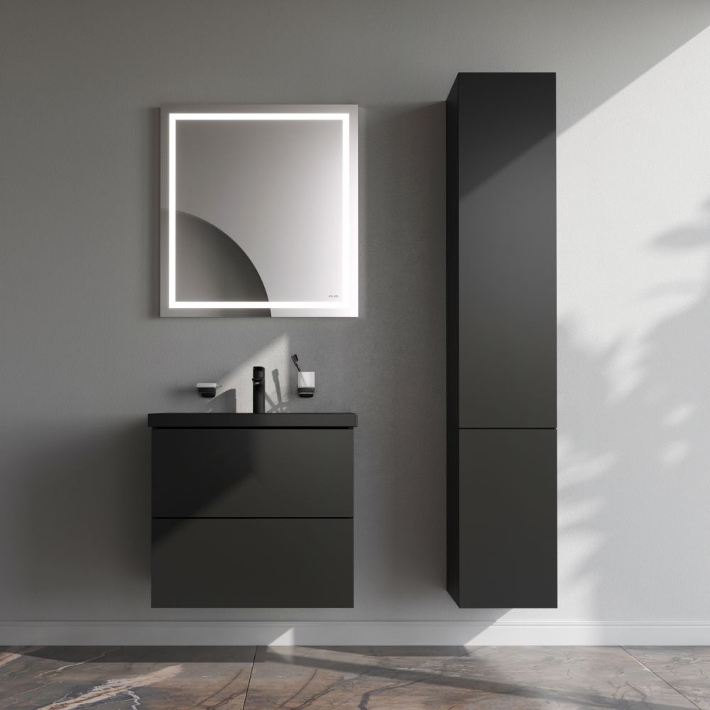 M90FHX06022BM GEM, База под раковину, подвесная, 60 см, 2 ящика push-to-open, цвет: черный матовый M90FHX06022BM GEM, База под раковину, подвесная, 60 см, 2 ящика push-to-open, цвет: черный матовый